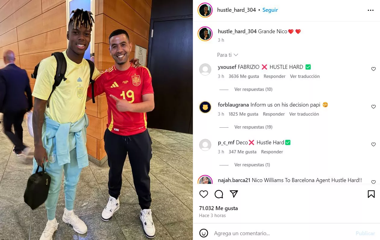 拉明-亚马尔的父亲因尼科-威廉姆斯的Instagram帖子让巴塞罗那球迷陷入疯狂2